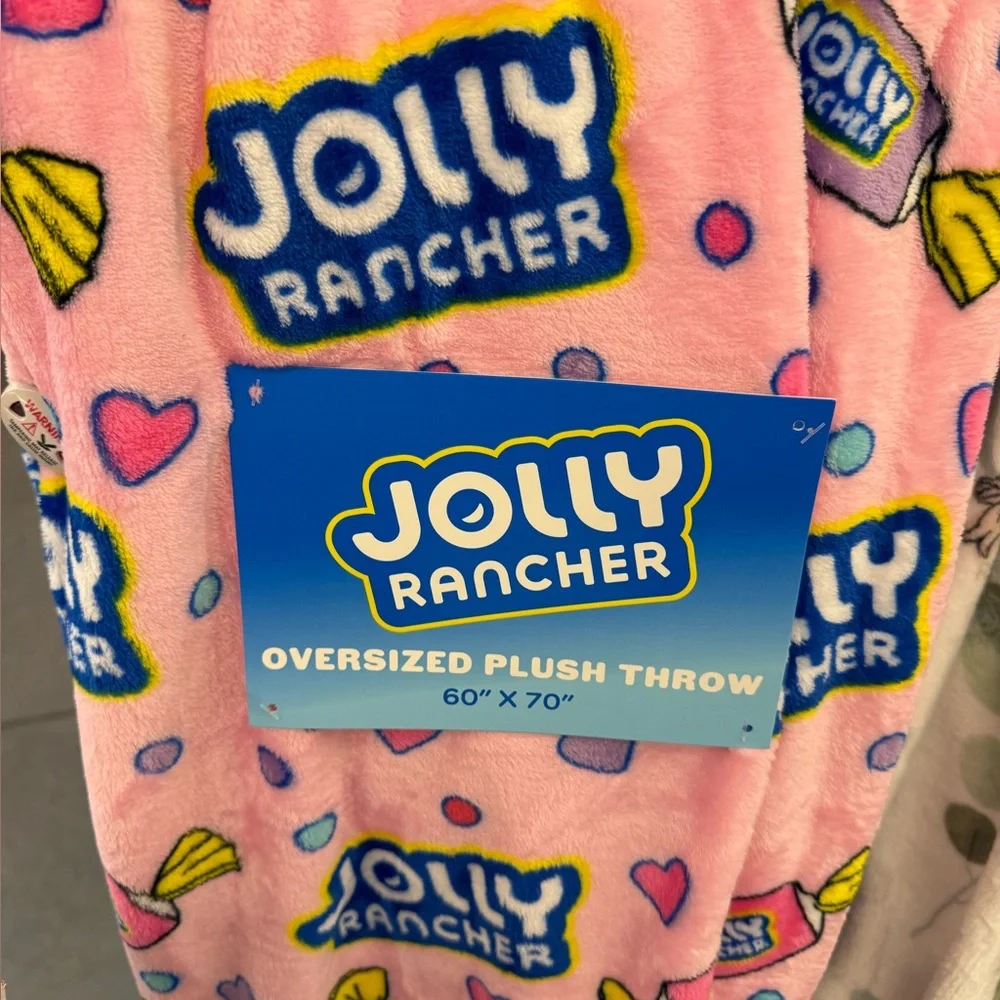 Jolly Rancher Pink Plush Throw